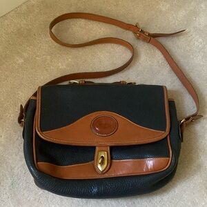 Brown and Black leather vintage purse